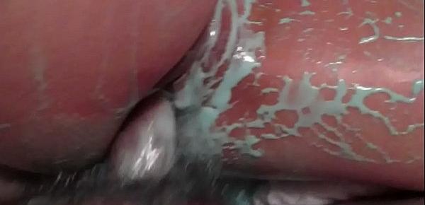  Oily wife gets messy and fucked